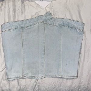 PRETTY LITTLE THING denim corset top